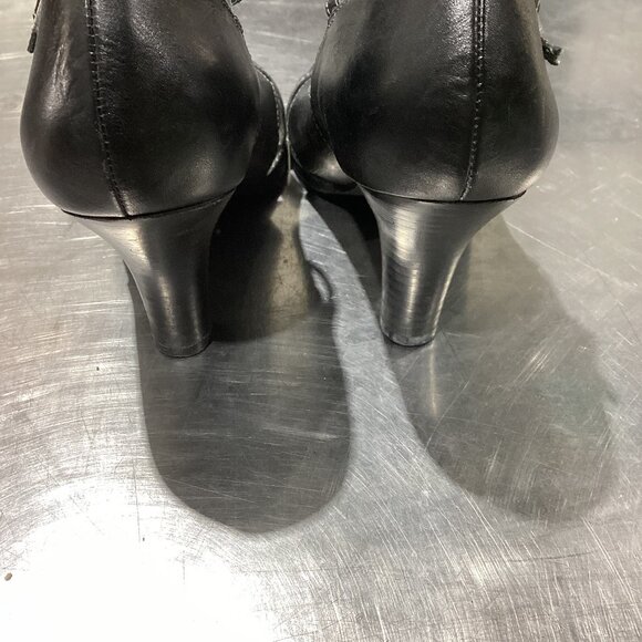 Rinaldi Black Leather T-Strap Heels – Vintage Style - Picture 4 of 4